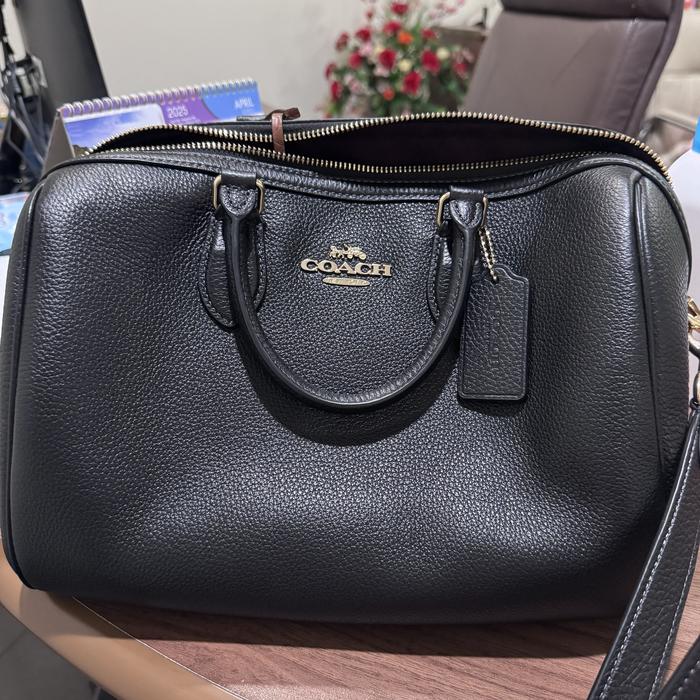 PRELOVED COACH ROWAN SATCHEL LARGE GRAINED LEATHER