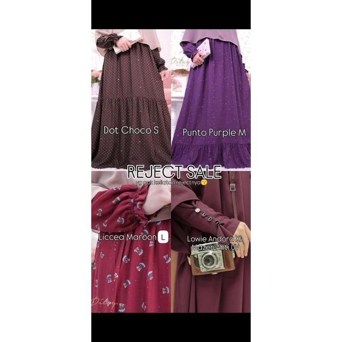 DITSY REJECT MAR'25 || BISA SHOPVID BISA SHOPLIVE READY SOON PUNTO PURPLE M, DOT CHOCO S, LICCEA MAR