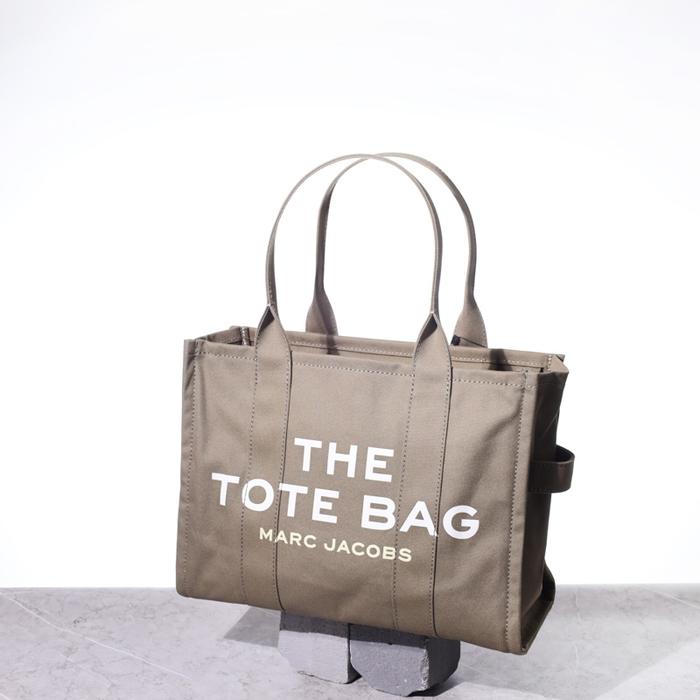 MARC JACOBS Large Traveler Tote Bag in Slate Green Canvas