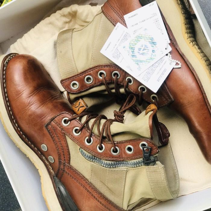 Visvim 7 Hole 73 Folk Veggie Sepatu Boots