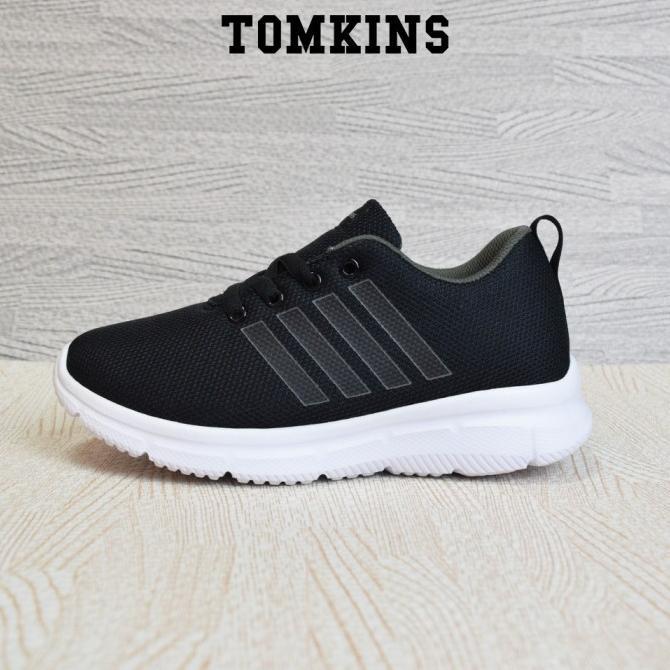 sepatu tomkins schoool swarm sneakers sekolah hitam polos promo cod