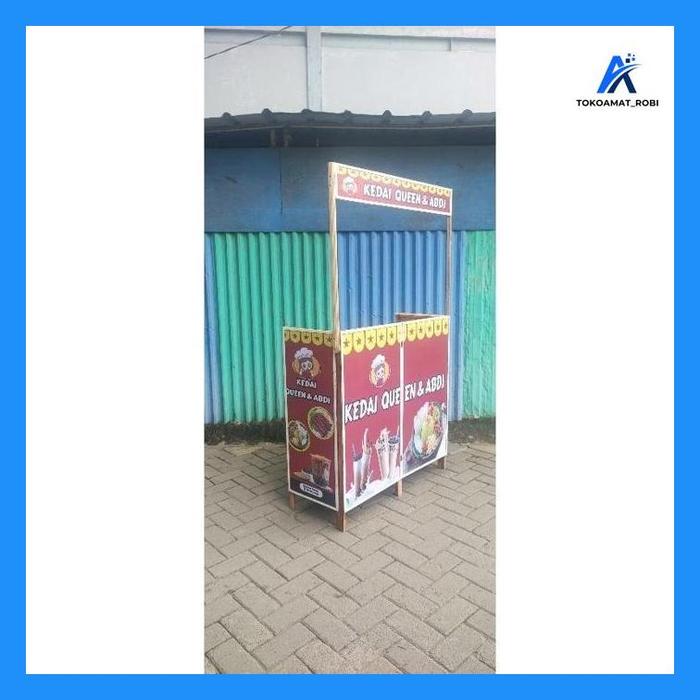 Arob^ Booth Portable Kayu/ Booth Portable / Gerobak Kayu/ Gerobak Murah/ Gerobak Promo/ Gerobak Lipa