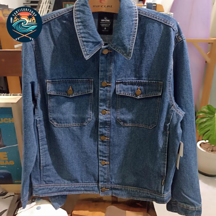 Jaket Denim Pria Rip Curl Original Classic Denim Trucker Jaket
