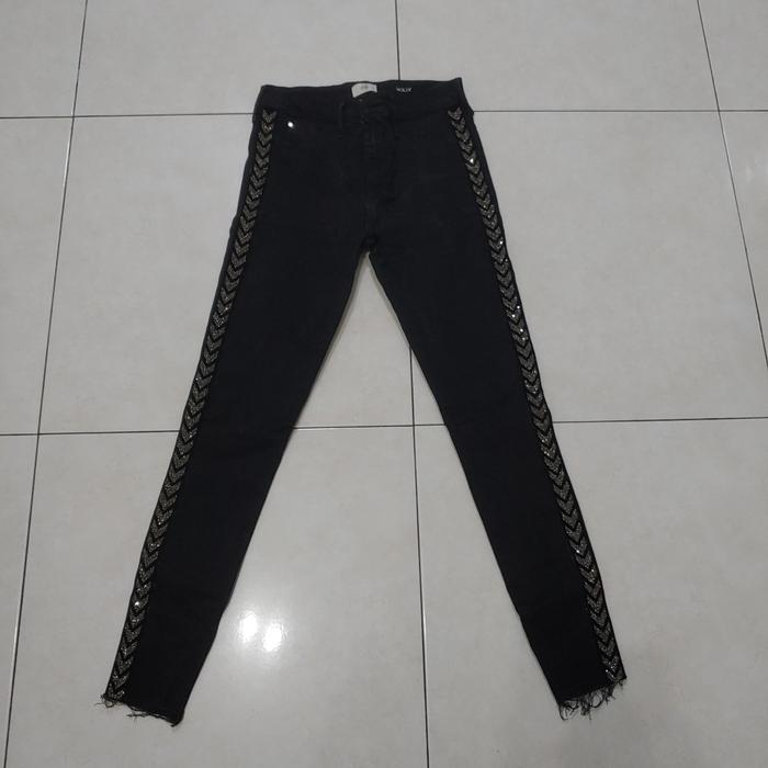 Celana Jeans Wanita River Island Size 34 Warna Hitam