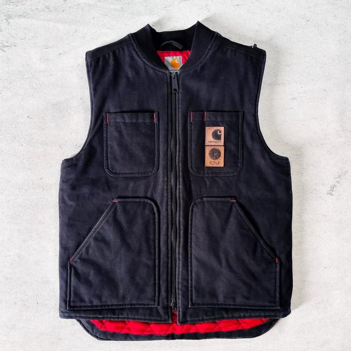 CARHARTT WIP x POLAR SKATE CO VEST - BLACK RED