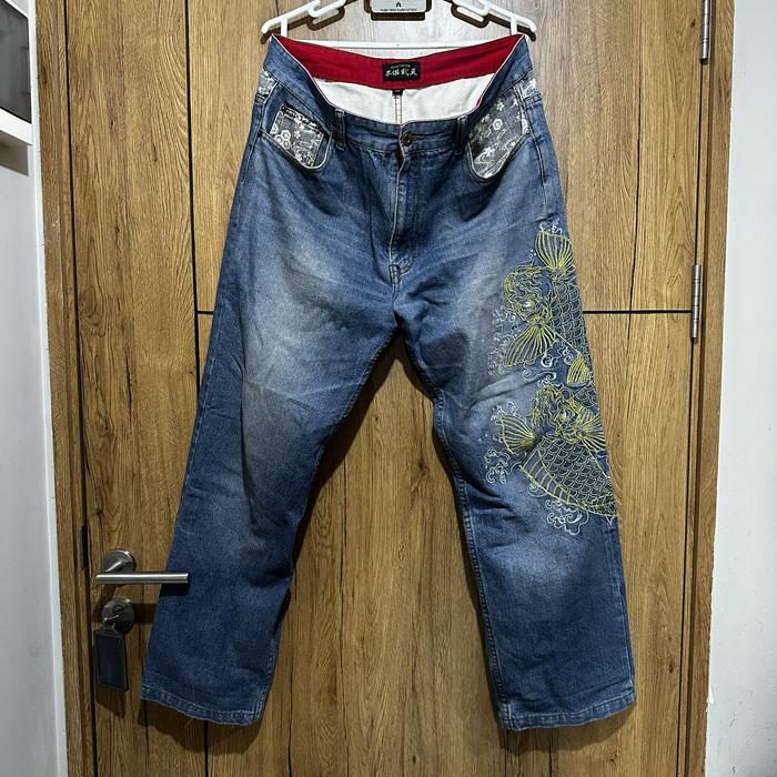 Fugutaiten sukajan jeans koi ori japan