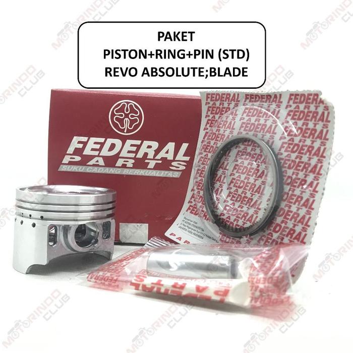 Piston Kit / Paket Piston motor HONDA BLADE / REVO ABSOLUTE merek FEDERAL PARTS ( KWB )