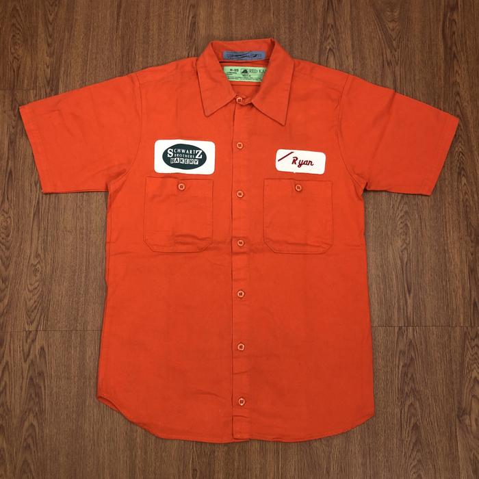 Kemeja red kap workshirt pria