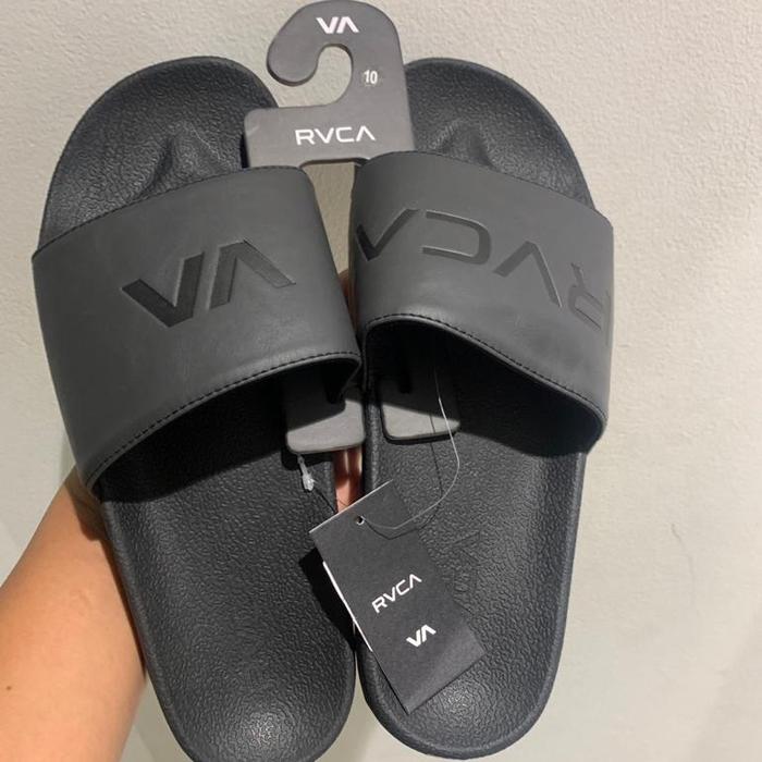Sandal Slide Pria Rvca Original Rvca Sport Slide Black New