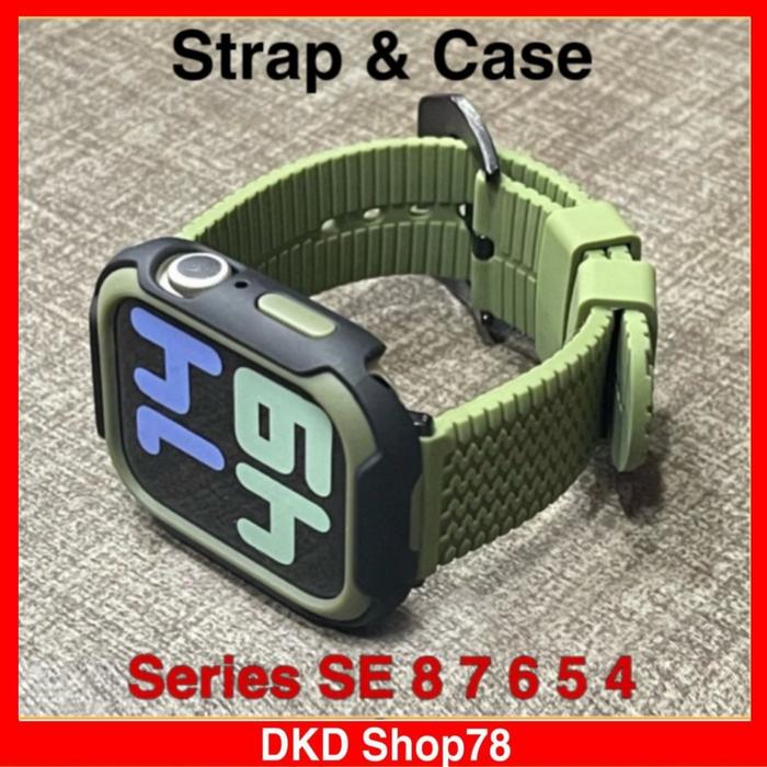 Appel Watch Silicone Strap Case Mijobs Compatible COMBO