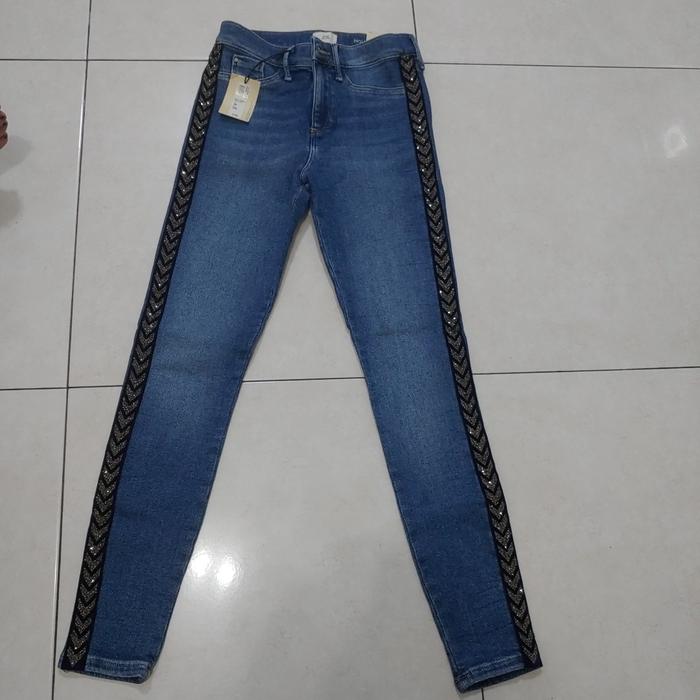 Celana Jeans Wanita River Island Size 34 Warna Biru