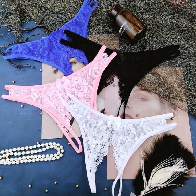 Celana dalam Wanita jumbo Sexy Renda Open Crotch G String C1220