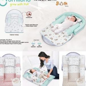 Omiland Kasur Lipat Dakron Bayi + Kelambu / Alpaca / Otter/Sloth/Little Forest / Little Dino / Urdha