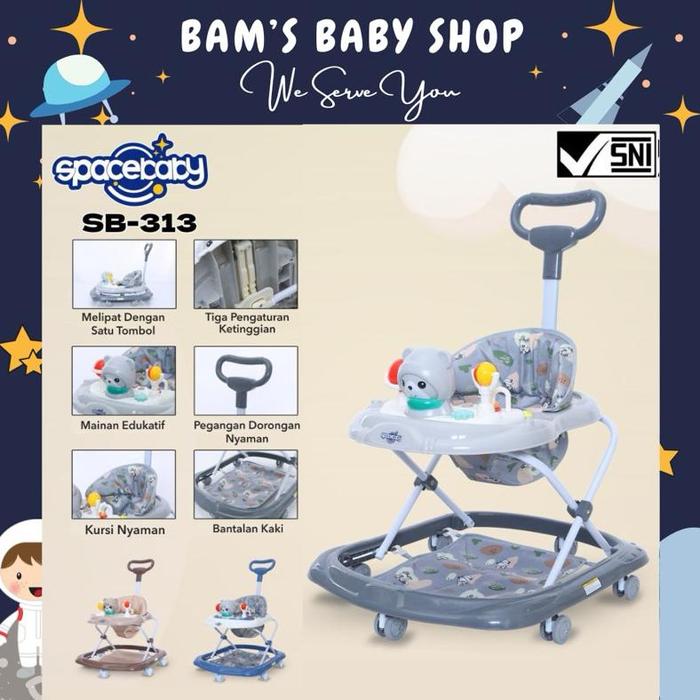 [FREE KARDUS + BUBBLEWRAP] BAMS APOLO BABY WALKER SPACEBABY SB 307 303 313 316 317 BABY WALKER BELAJ