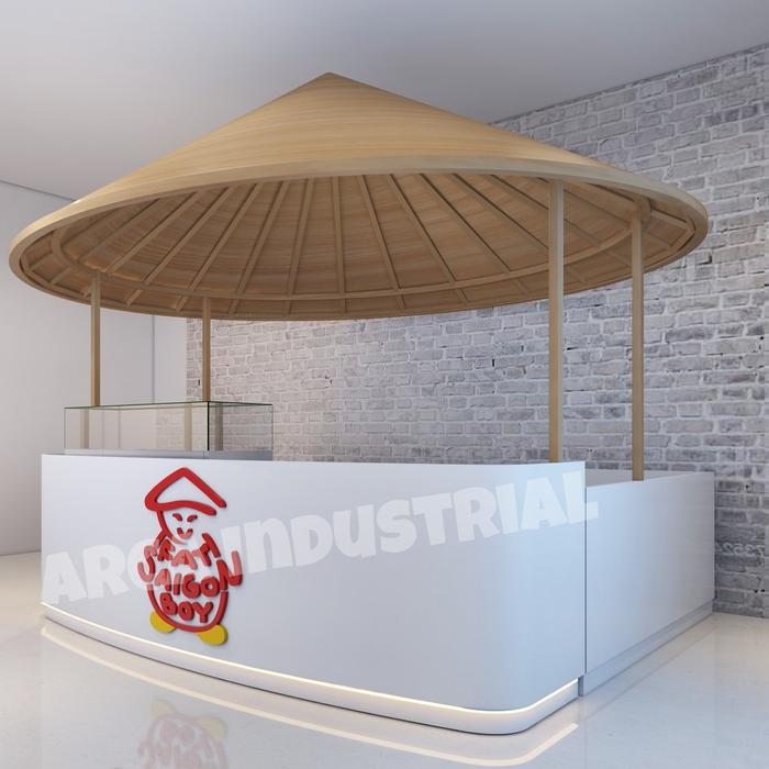 Booth mall makanan minuman model Vietnamese