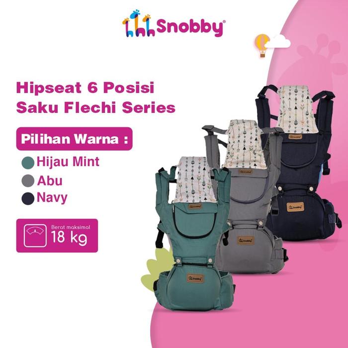 Snobby Gendongan Bayi Depan Hipseat 6 Posisi + saku sirkulasi Flechi TPG2149