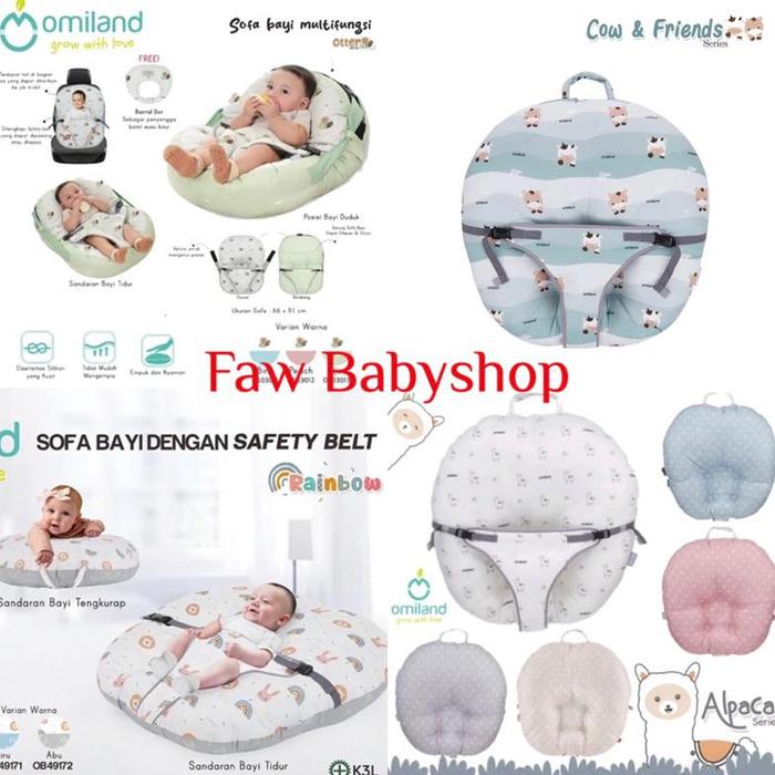 [2 kg] Omiland Sofa Bayi Multi Fungsi (ada gasper ) Bayi Motif Panda Series - OB40071 / Sloth Series