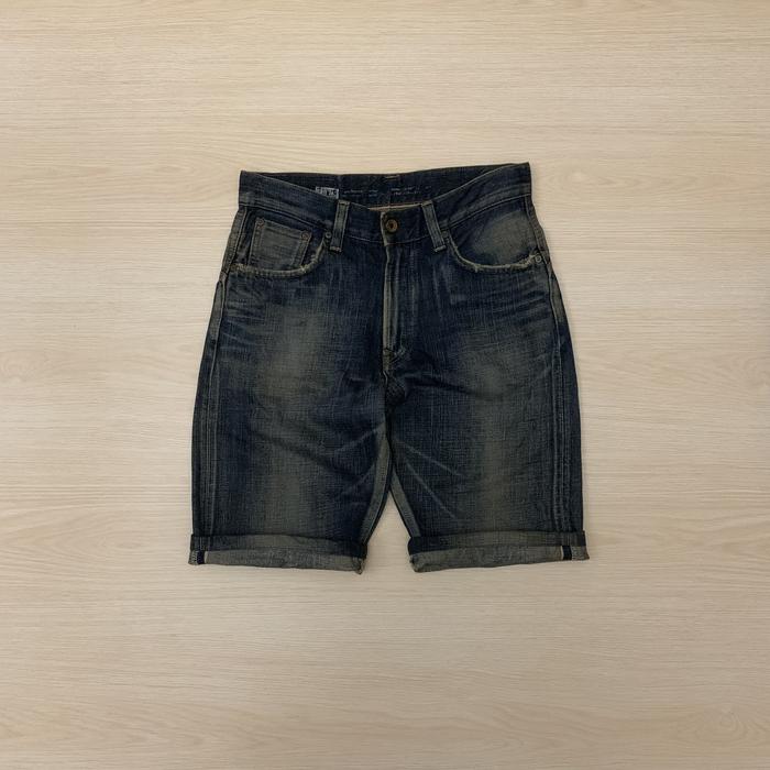 edwin selvedge jeans short pendek ukuran 30 31 pria laki original washed