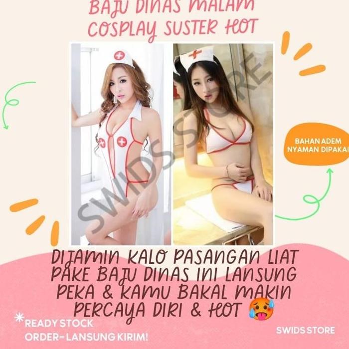 Baju Tidur Dinas Malam Cosplay Suster Jepang Hot Seksi