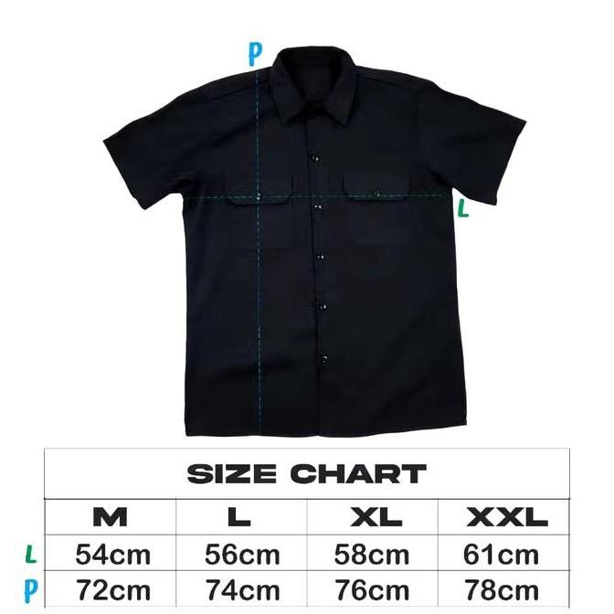 new !!! Kemeja Kerja Workshirt Binz clothing von dutch Pria Wanita - Hitam - Kain, Motif Unisex Panj