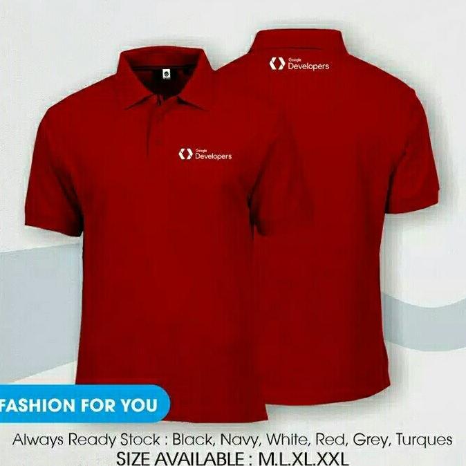 new !!! polo shirt google developers premium / kaos kerah google developers murah