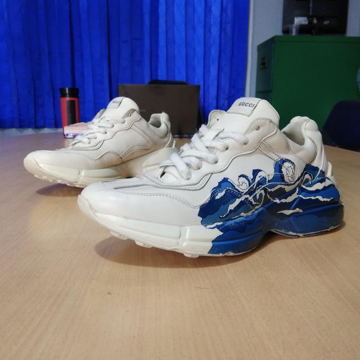 Sepatu Sneakers Kulit seri Ivory Rhyton Leather Wave size 42 preloved hiking second bekas italia