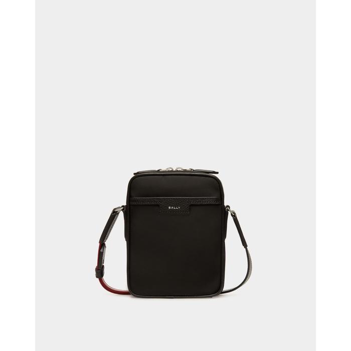 Tas Bally Code Crossbody Bag in Black Nylon 100% Authentic Original