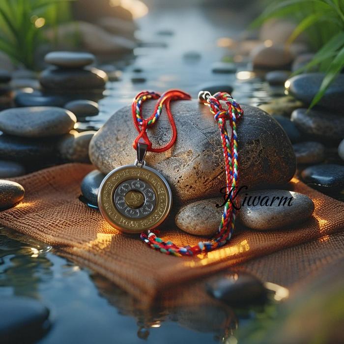Kalung Titanium Doa Om Mani Padme Hum Kalung Mantra Premium Spiritual