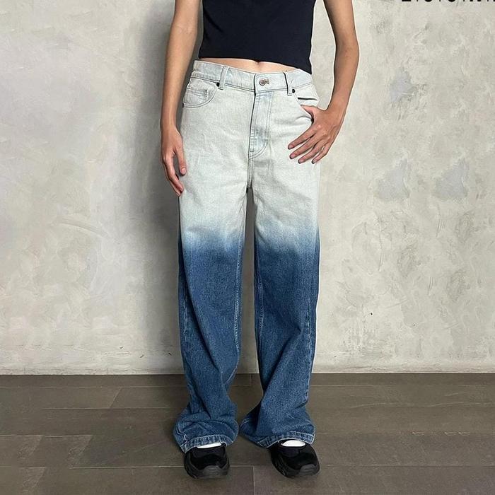 LAURA BANGKOK TWO TONE BAGGY JEANS WOMEN