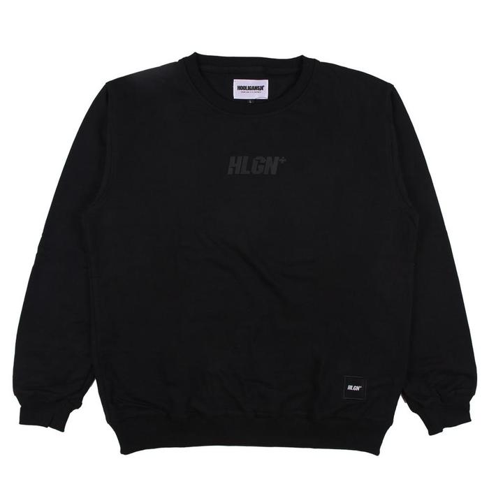 Terlaris HOOLIGANS Sweater Crewneck RAW HLGN - Black Termurah