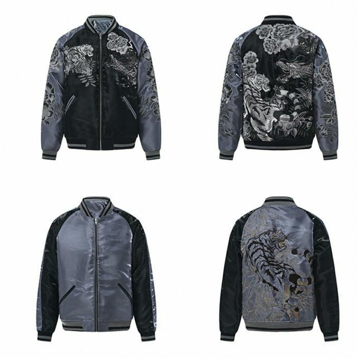 ORIGINAL JACKET SUKAJAN IMPORT RYU TORA CARBON FULL BORDIR