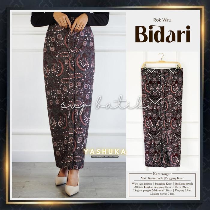 Rok batik instan jarik wiru plisket bawahan batik wanita terbaru rok kebaya kondangan katun solo