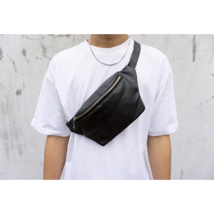 Tas Waistbag Kulit Pria dan Wanita / Selempang Kulit / Kompek Kulit Cowok