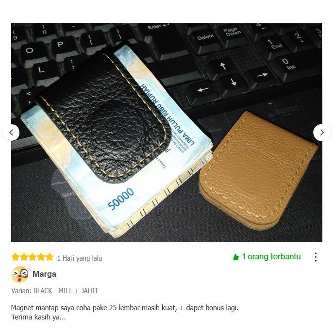 CROCO MONEY CLIP LEATHER MAGNETIC KLIP UANG MAGNET KULIT LEATHER CLIP Terlaris