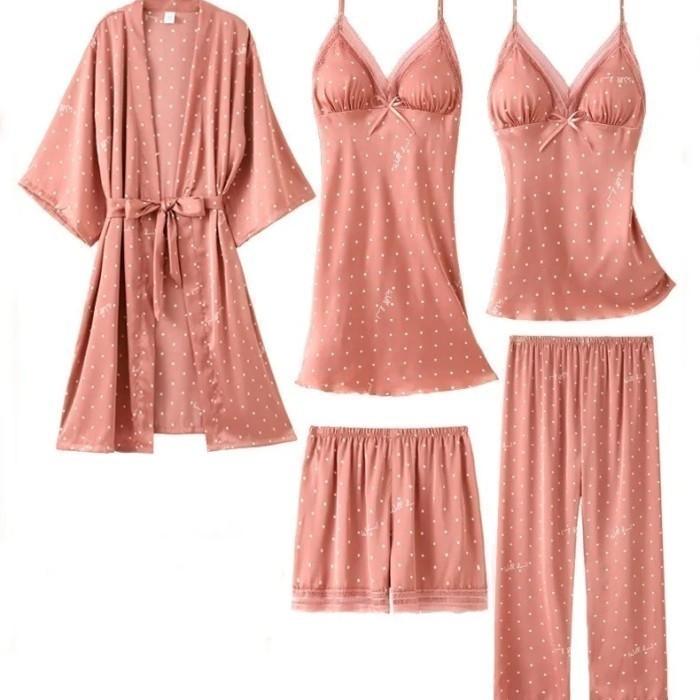 BAJU TIDUR WANITA 5 in 1- DRESS-DASTER-Lingerie kimono PD18 SW