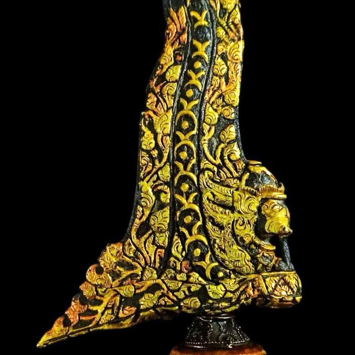 Keris Liman Manglar Monga Kinatah Kamarogan Pamor Ngulit Semangka Tangguh Mataram Surakarta Istimewa