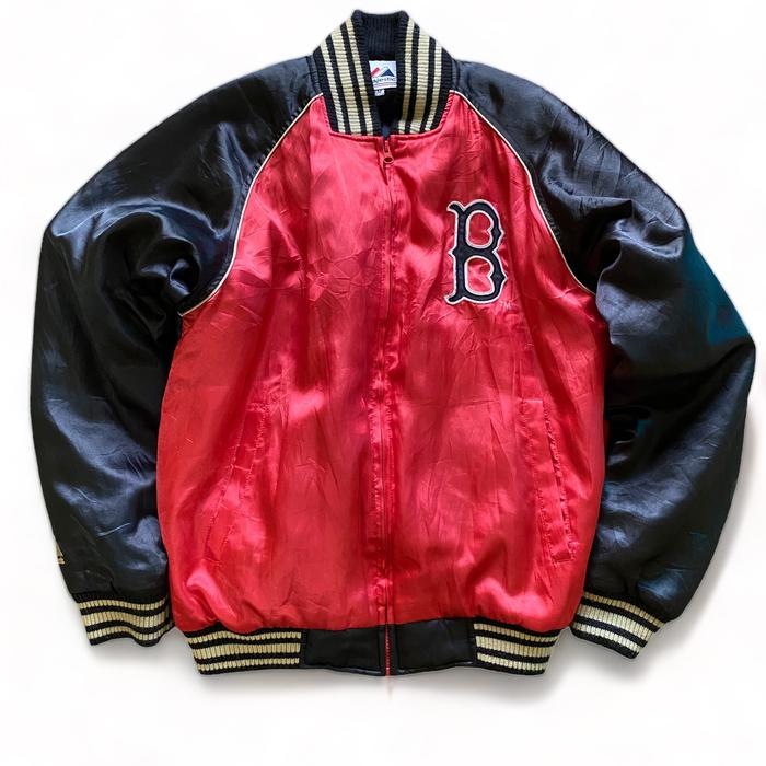 Vintage Varsity Jacket MLB Majestic Red Sox