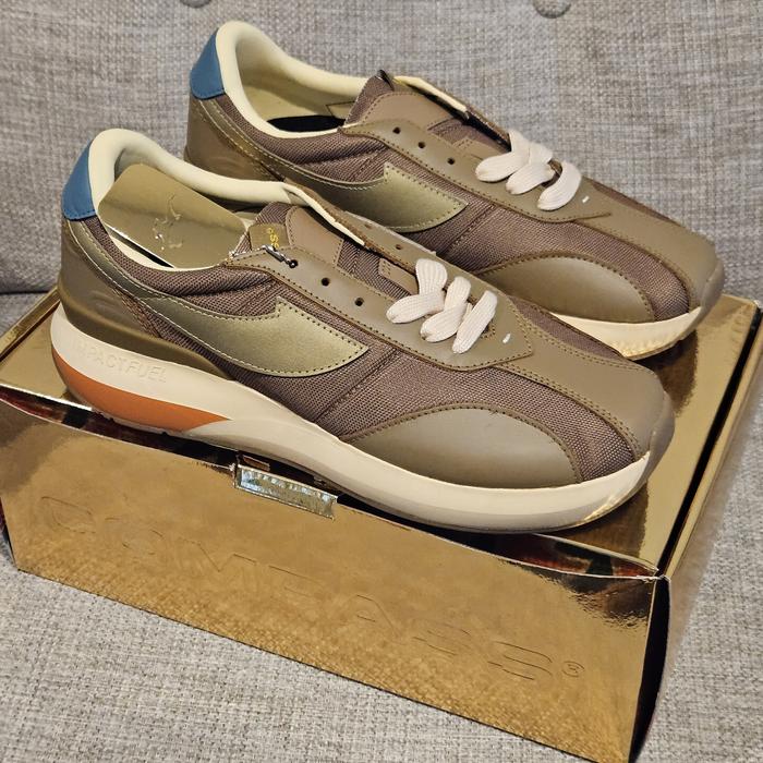 Sepatu Compass Velocity Iwan Tirta Kupu Simbar Destroy Luxury Warna Brown Ukuran 42