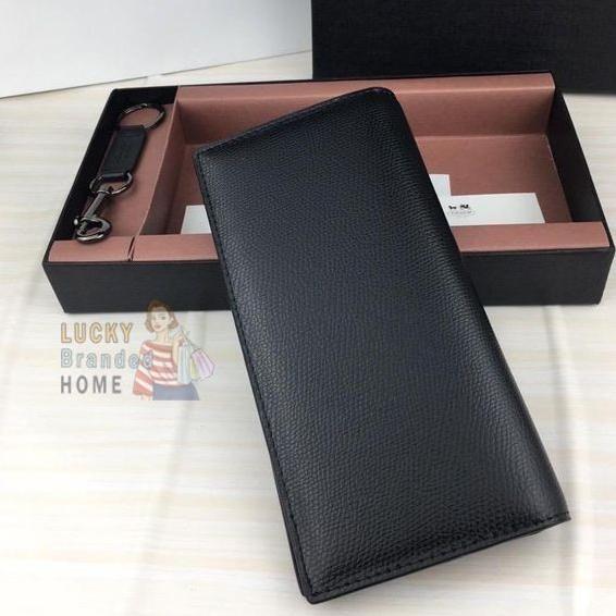 Dompet COACH 53637 Long Wallet Breast Pocket Crossgrain Leather Original Terlaris