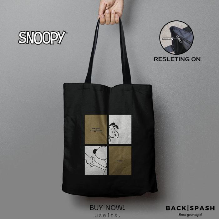 Totebag Snoopy Peanuts Lucu - Totebag Tas Wanita SNOOPY PEANUTS THD