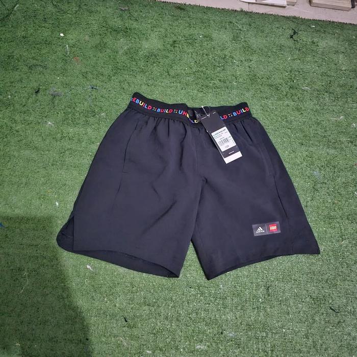 Adidas original lego woven sport short kids black bnwt