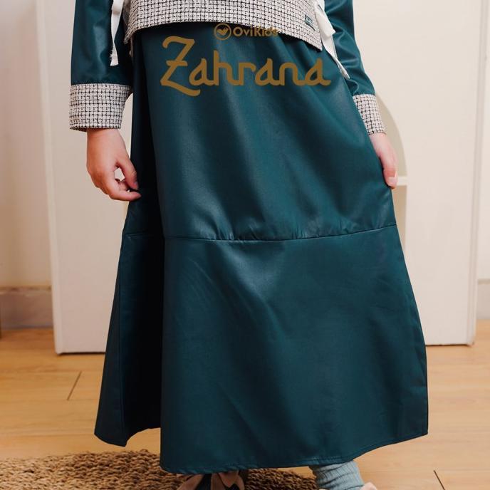 OVIKIDS Zahrana - Dress Anak Perempuan Gamis Anak Perempuan Baju Muslim Anak 2-8 Tahun