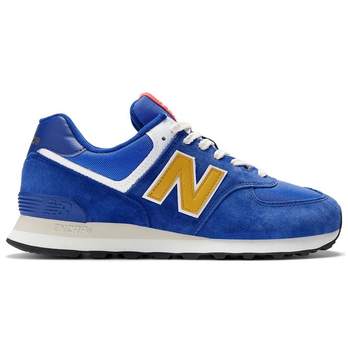 SEPATU SNEAKERS NEW BALANCE 574 BLUE GOLD ORIGINAL 100% BNIB RESMI