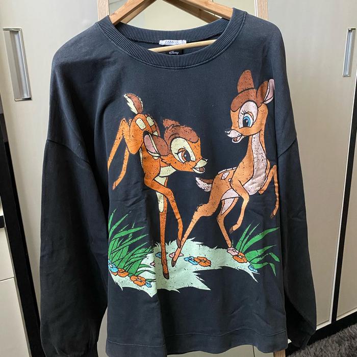 Sweater zara vintage disney print bambi