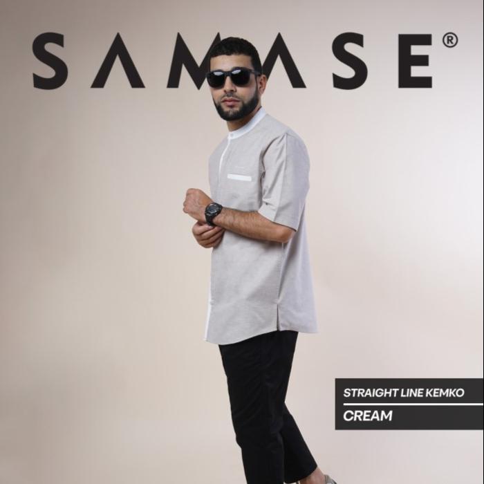 Samase Kemko Kemeja Koko Straight Line LS U113P