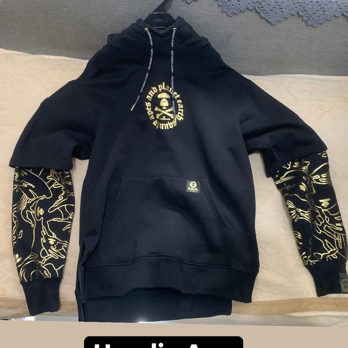 Bape hoodie gold preloved rare