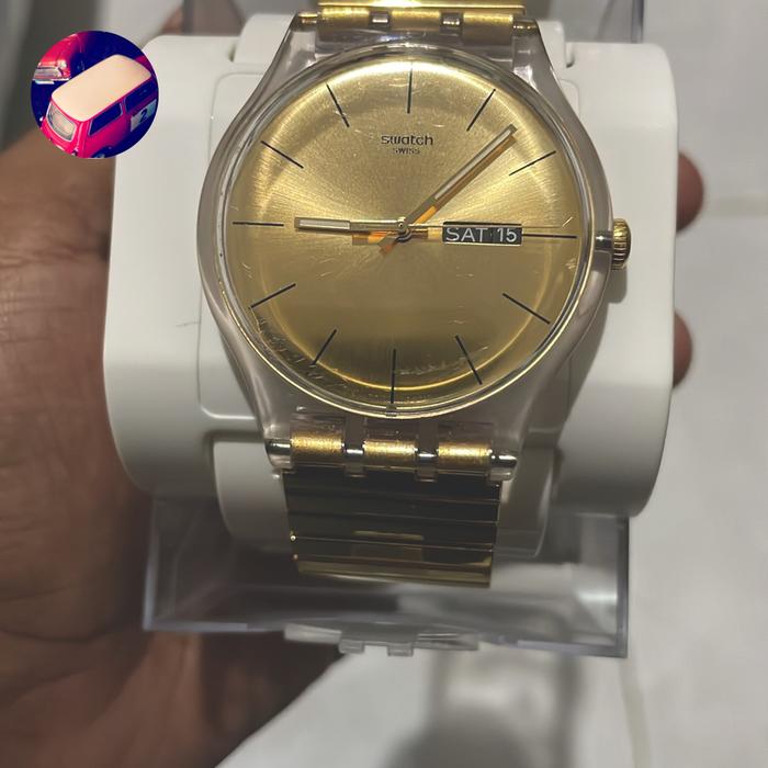 Jam Swatch - Gold, Jam Wanita, Unik, exclusive, Rare Item