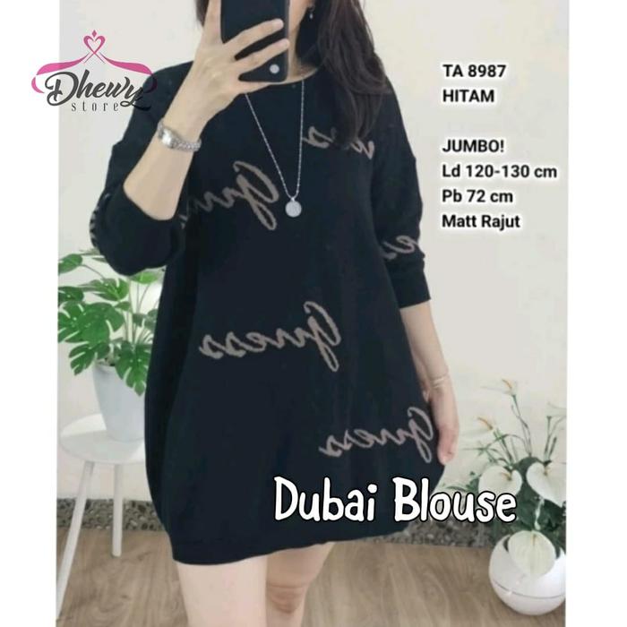 DUBAI BLOUSE BAHAN RAJUT ALLSIZE FIT XXXL