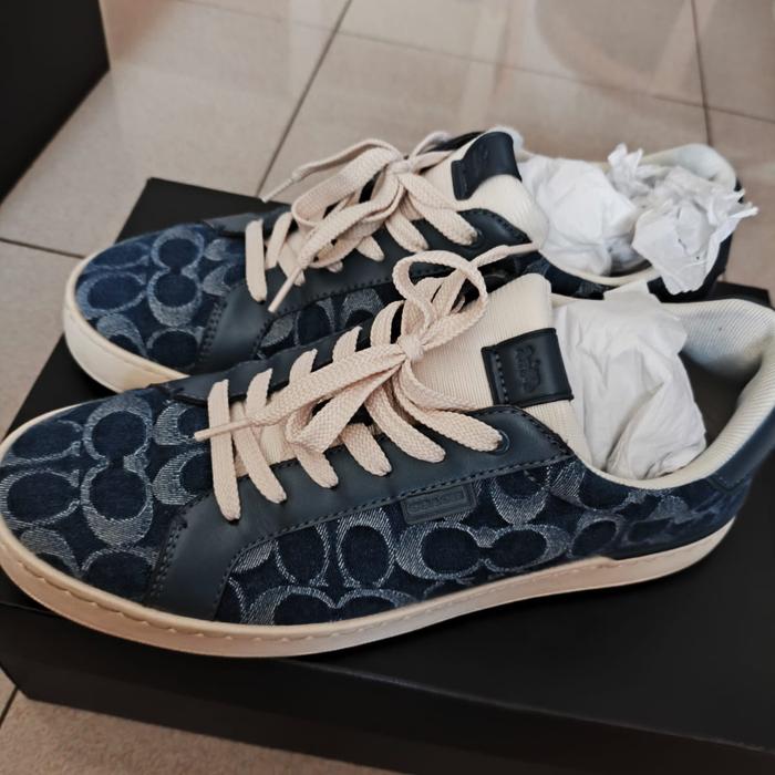 Coach Lowline Low Top Sneaker In Signature Denim