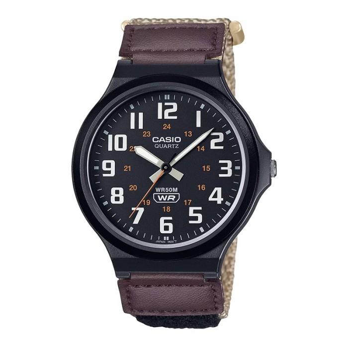 Jam Tangan Pria CASIO MW-240B-5BVDF Analog-Kanvas Original